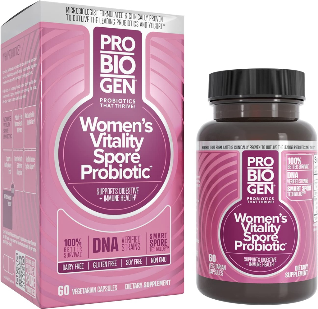 Probiogen妇女日报补编,生命力Probiotic Smart Spore Technology, White, 60 Counter