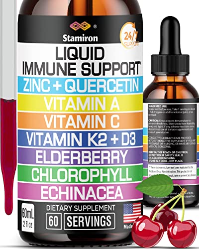 含维生素A K2 Echinacea Cholorphyll和老莓-9in1 免疫性健康防护药滴-60种服务