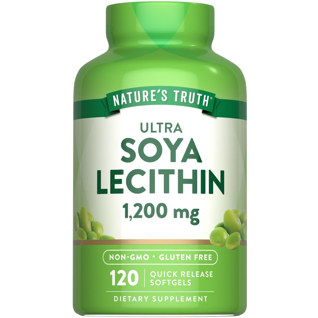 Nature's Truth Ultra Soy Lecithin 1200 mg → 120 软胶 → Non-GMO, Gluten Free Supplement (英语).