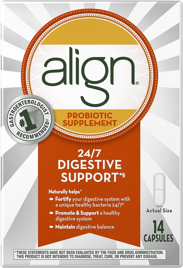 Aligning Daily Probiotic Supplement, Probiotics Supplement, 14 Capsules (英语:Aligne Daily Probiotic Supplement, 14 Capsules) (英语).