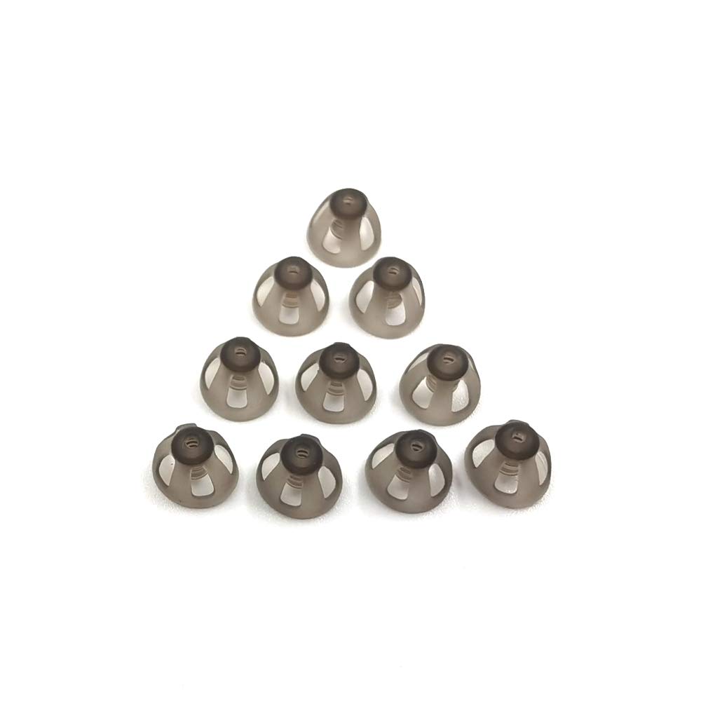 Hearing Aid Domes 8mm Smoky Gray Tips Ear Pieces Comfortable for Open Fit BTE Sound Amplifier PSAP Kit Invisible, Except for RIC 8mm (M * 10)