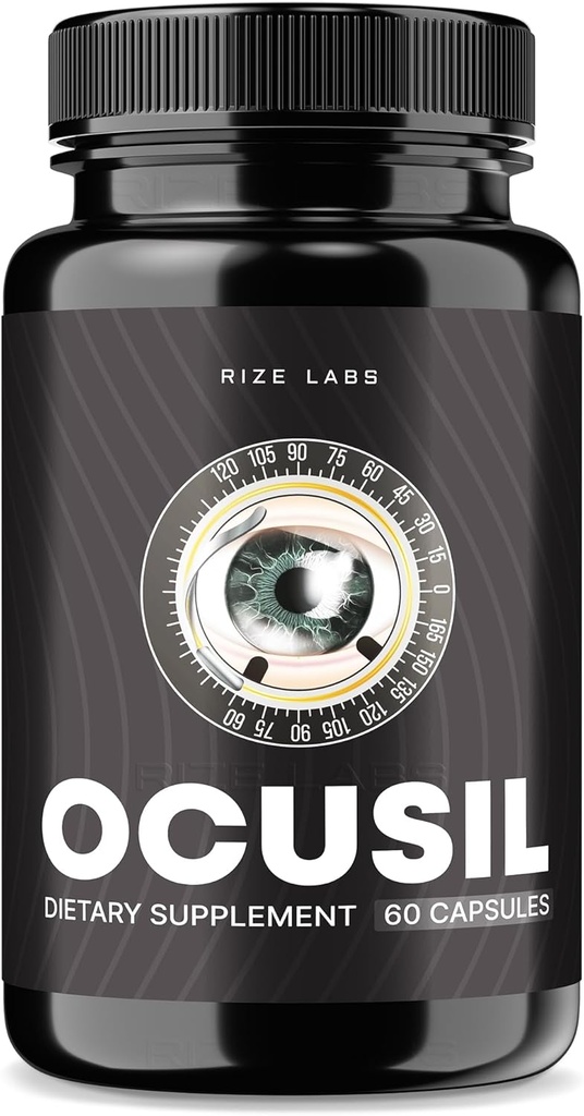Ocusil Capsules, Ocusil 辅助眼补充剂,Ocusil 润滑剂以提高浓度和重点,Ocusil 全自然药丸促进健康眼睛,Ocusil 眼睛审查(60 Capsules)