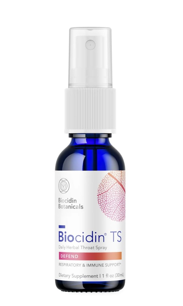 Biocidin Throat Spray - 用Biocidin Blend进行临床研究,为季节性援助或旅行快速行动 - 支持上呼吸道Tract(1 fl oz)