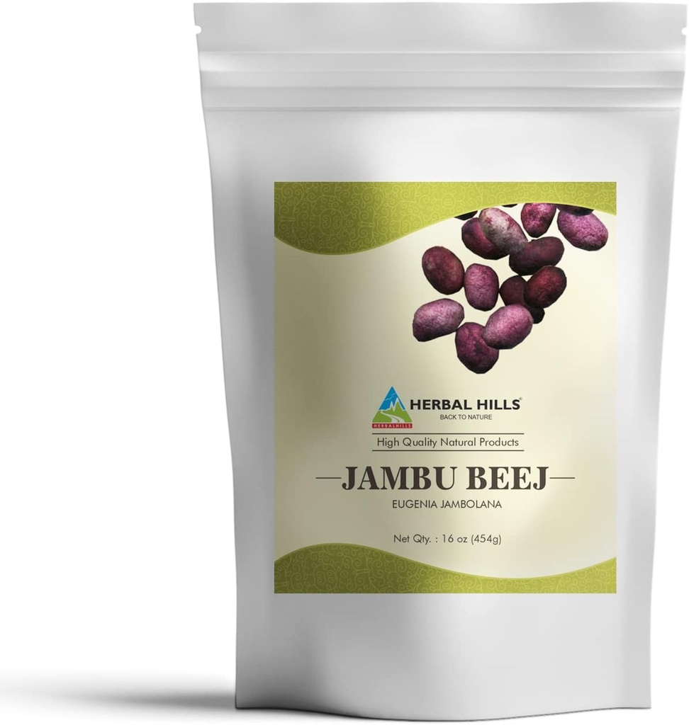 HERBAL HILLS Jambu/Jamun Powder Eugenia Jambolana 16oz(454 GMS) |草药补充剂