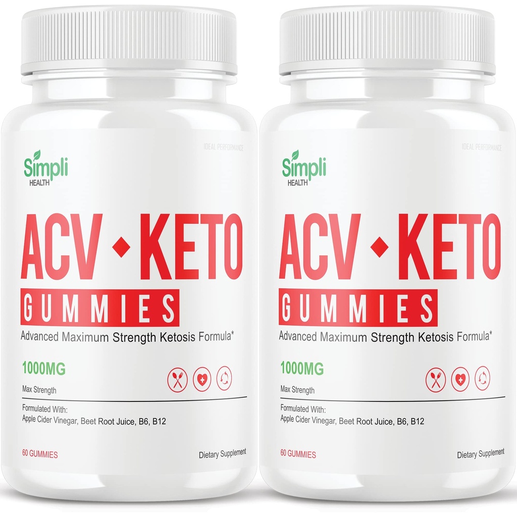 智囊团(2包) Simpli ACV Ketos Gummys Simpli 健康 Gummys Simpli Health Gummys 简写 Acc (120 Gummys)