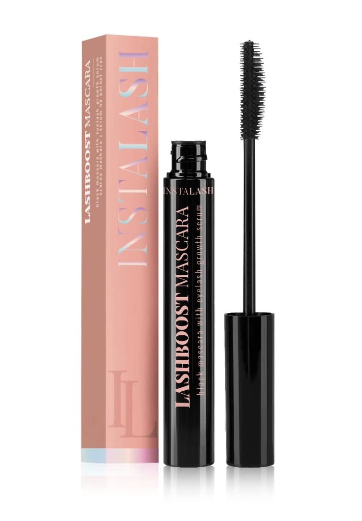 LashBoost Mascara 与 Lash Growth Serum + 高级眼球增强血浆浸润的黑马斯卡拉 + 眼球治疗 帮助拉伸拉伸长度,卷和定义 10ml