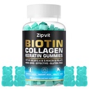 Biotin Collagen Gummys – Hair Skins and Nails Vitamins for Women & Men – Hair growth Vitamins: B1, B2, B3, B6, B7, Collagen, Keratin, Vitamin A & D – Hair growth Supplement – 60 Gummy Bears (英语).