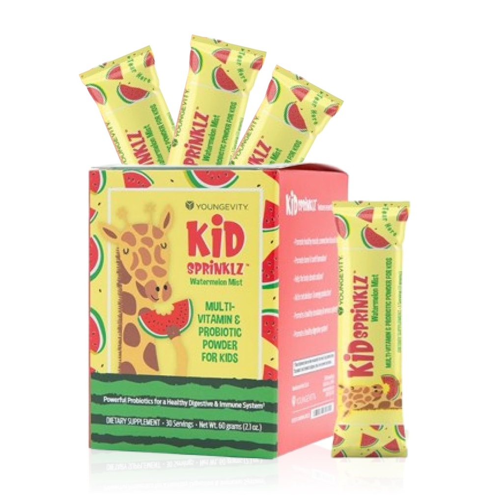 幼年儿童(Kidsprinklz) 西瓜雾多维他命粉 - 儿童多维他命和托德勒多维他命 - 维生素、矿物、和抗生素 - 30种服务