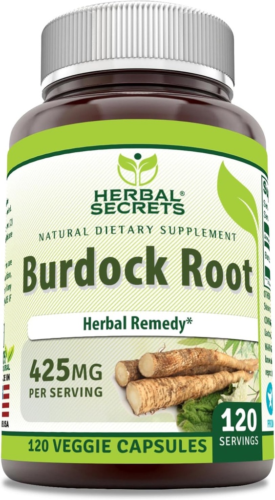 Herbal Secrets Burdock Root Supplements – 425 Mg Per service – 120 Veggie Capsules – Non-GMO – Gluten Free – 在美国制作的草药秘诀 Burdock root – 425 Mg Pervice – 120 Veggie Capsules – Non-GMO – Gluten Free →