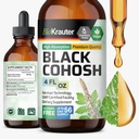 BIO KRAUTER Black Cohosh Tincture - Vegan Black Cohosh 补充女性支持 - 酒精和糖无糖 - 4 Fl.Oz.