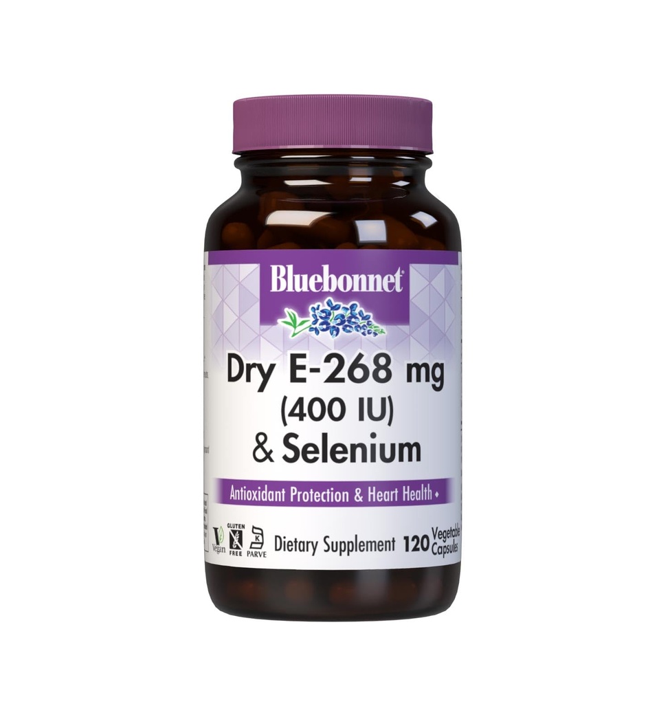 BlueBonnet 干燥 E-400 IU + 硒化物 Capsules, 120 Counter, White