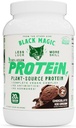 黑魔法植物-来源 100% Vegan蛋白-Keto,低糖,乳品自由蛋白-预/后 工作-巧克力冰激凌 - 20g蛋白 - 2 LB