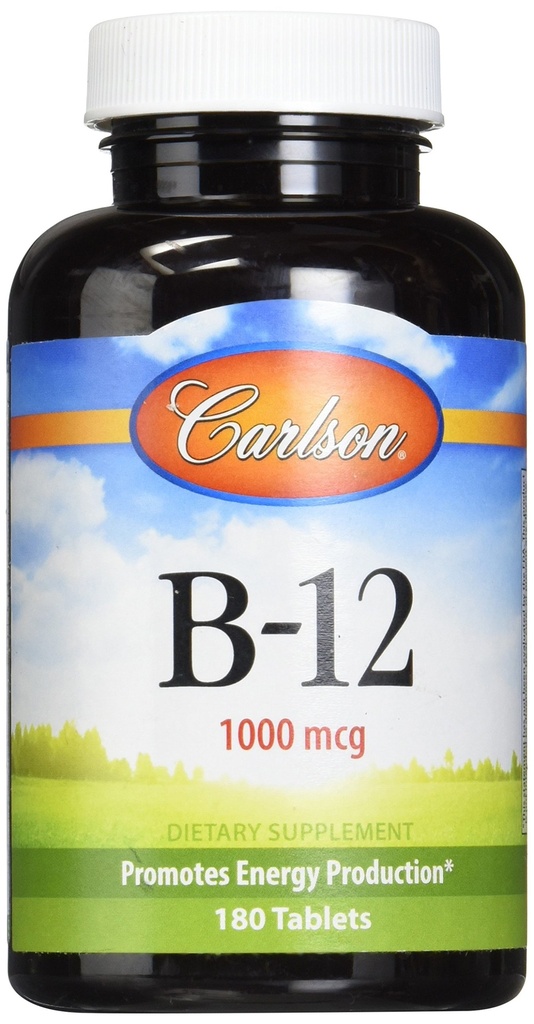 Carlson Labs B-12-SL,1000mcg,180可切片