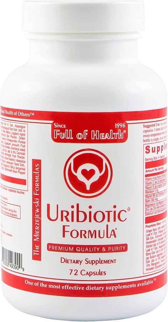 Uribiotic Profile [72 Capsules] 自2003年起 – 对 Urinary Bladder,前列腺和肾脏保健的高级支持 → 饮食补充 → 60 质量成份