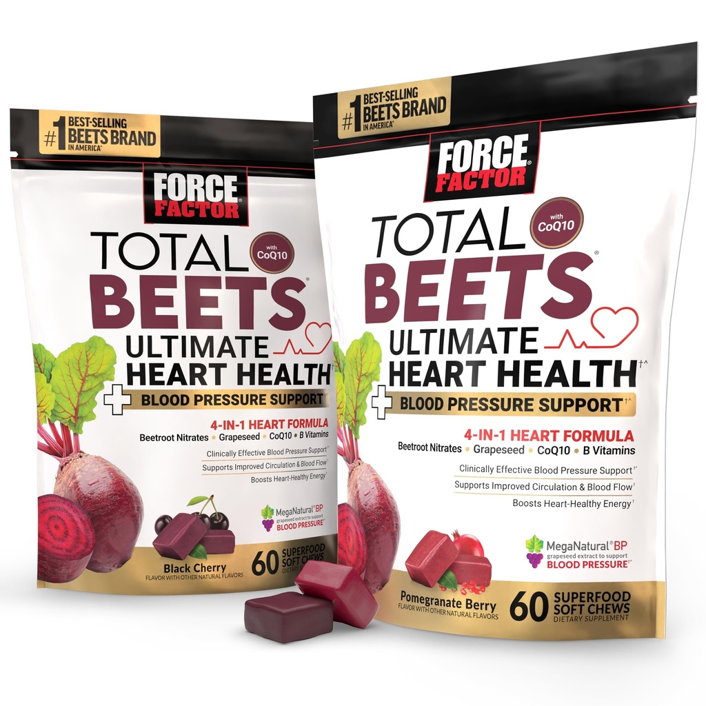 强力因子包 总 Beets Ultimate Heart Health Blood 血压支持 与 CoQ10, Beet Root Powder, 葡萄种子提取,血液压力补充 循环和血液流动,120 Soft