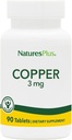 NaturesPlus 铜 3 mg - 90 片 - 支持整体健康 - 自由葡萄 - 90 服务