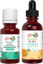 MaryRuth Organis Precise Probiotic and Vitamin C Drops for Kids Official USDA Official, Clean Label Project 校对:Gut 健康、免疫支持、和总体健康 维冈、非GMO、无葡萄酒