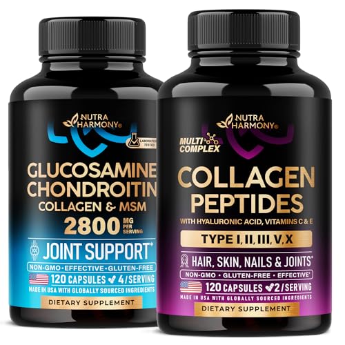 NUTRAHORMONY Glucosamine Chondroitin 和 Collagen Peptides 卡普苏尔