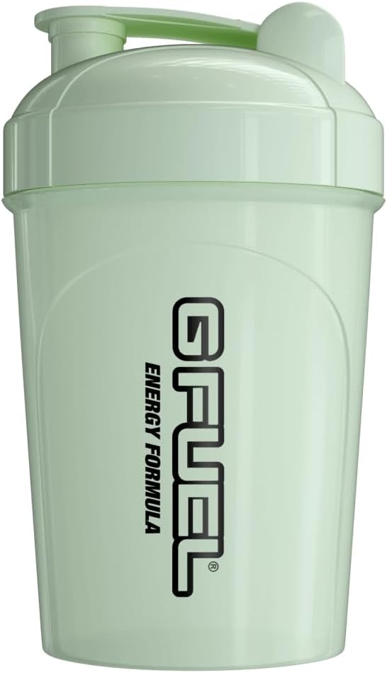 G Fuel Glow-In-The-Dark Shaker Bottle, 为预选工作饮用混合剂, 蛋白质摇摆, 平滑摇摆, 换料摇摆, 能量粉末和更多, Blender杯, 便携式安全, BPA 免费塑料 - 16 oz
