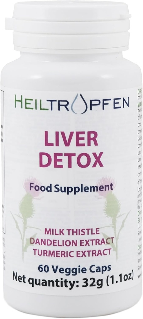 Heiltropfen 肝脏解毒植物帽 60 Capsules