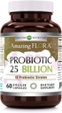 (原始内容存档于2018-10-09) (英语). Amazing Flora Proviotic Supplement = 25亿-10 Strains = 60 Veggie Capsules = 非GMO = Gluten-Free = 在美国制造.