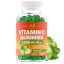 成人与儿童维生素C Gummys 1000mg - 最大强力可口可口的Immune支持,Collagen支持 - Sour Green Apple Flavor - Gluten Free, Non-GMO, Vegetarian - 90 Gummys (30 services)