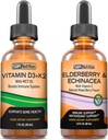 SBR 营养 D3+K2 和 长老莓包 维生素 D3K2(MK7) 液体滴 辣椒薄荷 1oz → 长老莓 & Echinacea & Vitamin C 液体滴 2oz → 成人 & 儿童 → 非GMO ,无葡萄糖