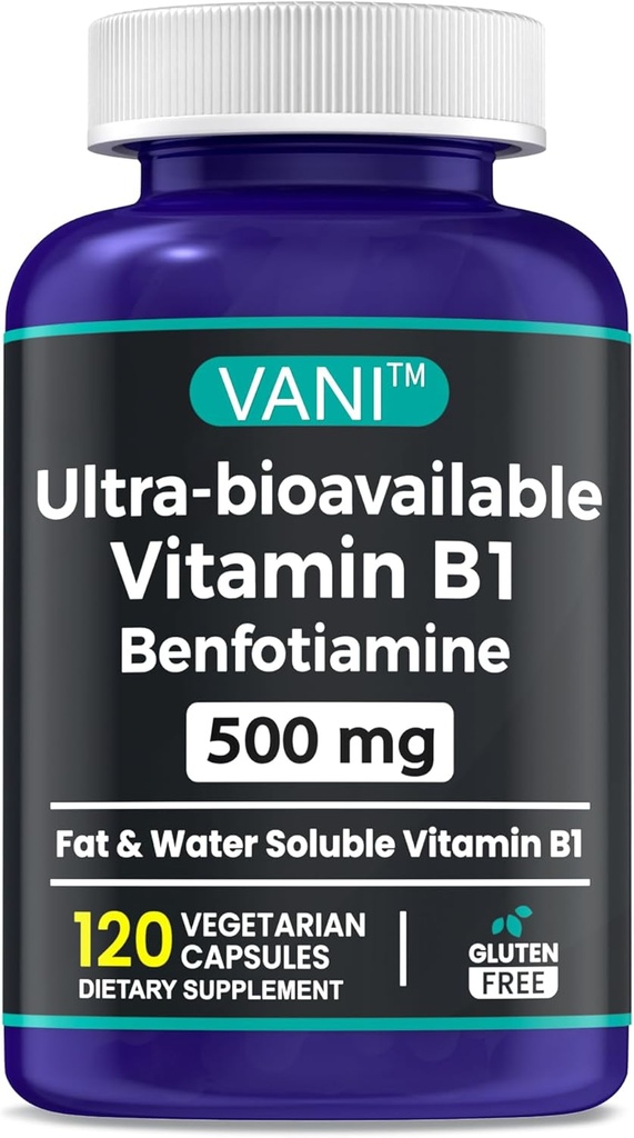 1 强化公式中的 2 : 维生素 B1 与 Benfotiamine 500mg, 脂肪溶解补充维生素 B-1, 500 mg - 120 Capsules (1)