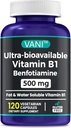 1 强化公式中的 2 : 维生素 B1 与 Benfotiamine 500mg, 脂肪溶解补充维生素 B-1, 500 mg - 120 Capsules (1)