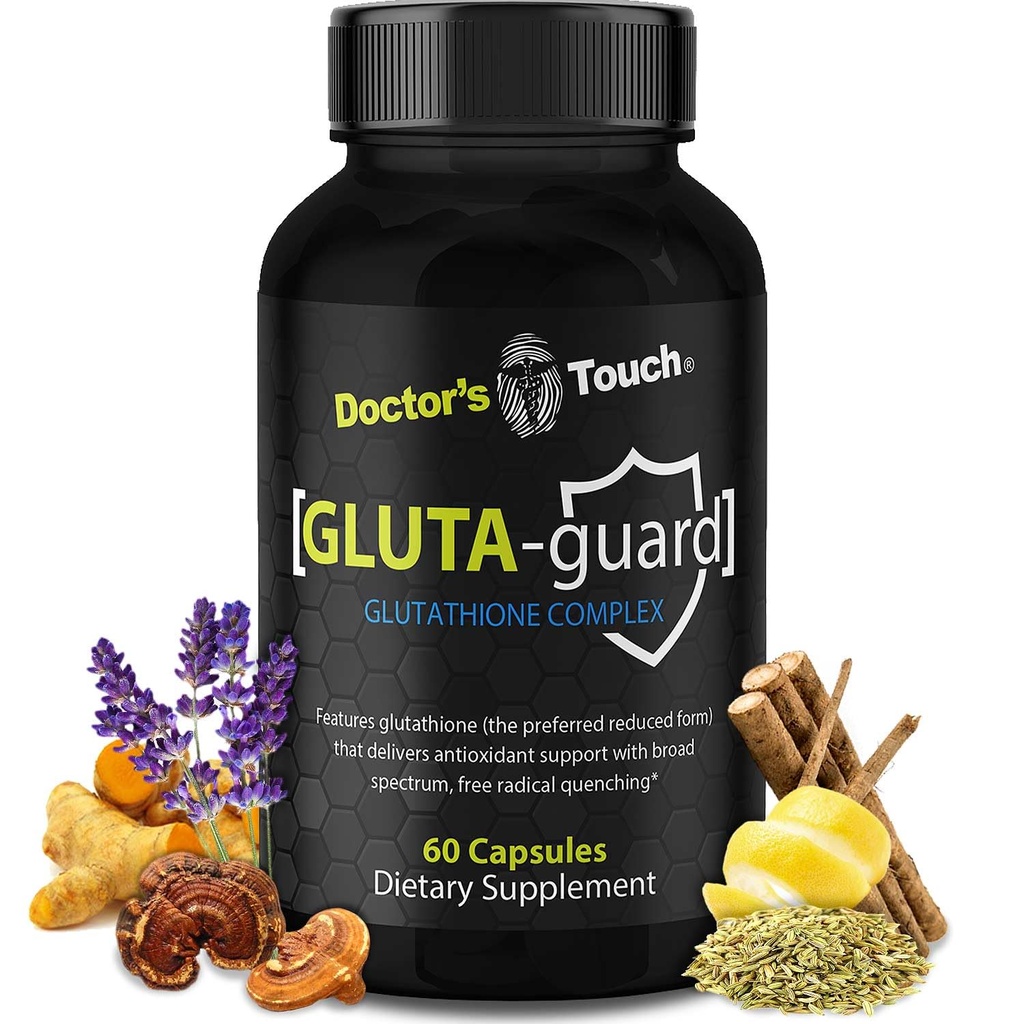 医生的Touch Liposomal Glutathione 补充剂 - 容易吞咽 Glutathione Capsules for Energy,脑支持和皮肤健康 - 纯最大吸收 Glutathione Liposomal 补充剂