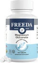 Freeda Magnesium Gluconate - Kosher Vegan Magnesium 供男性和女性使用的增量剂 - Leg & Muscle Cramp and Spasm Relief - 天然肌肉放松剂 - Magnesio 维生素和增量剂(100片)