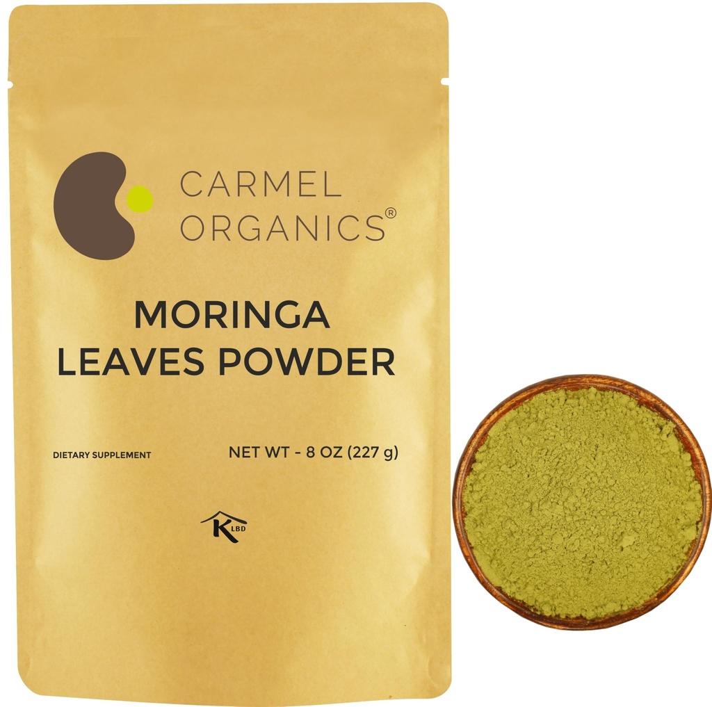 Moringa leaves Powder (8 Ounce) QQ 非 GMO 用于平滑和饮料的超级食品 天然的没有添加防腐剂或添加剂 QQ Moringa Oleifera Powder