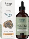 Forage Hyperfoods - 无酒精 加拿大野生土耳其 Tail Mushrom Superfood Liquid Supplement Extract Tincture, Vegan, Non-GMO, Immune System and Gut Health Support, 118ML (英语).
