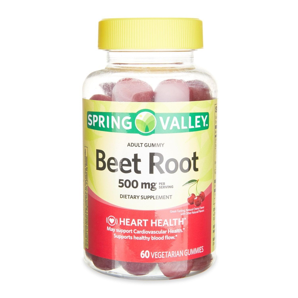 IKJ Beetroot 饮食补充食品,樱桃,500毫克,60个