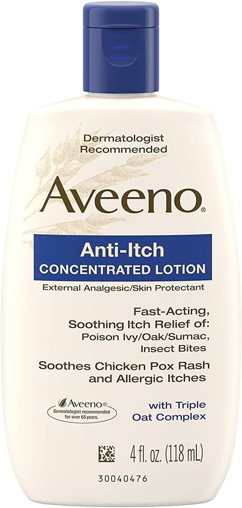 Aveeno 反脊髓灰质炎重点 Lotion - 4 Ounce