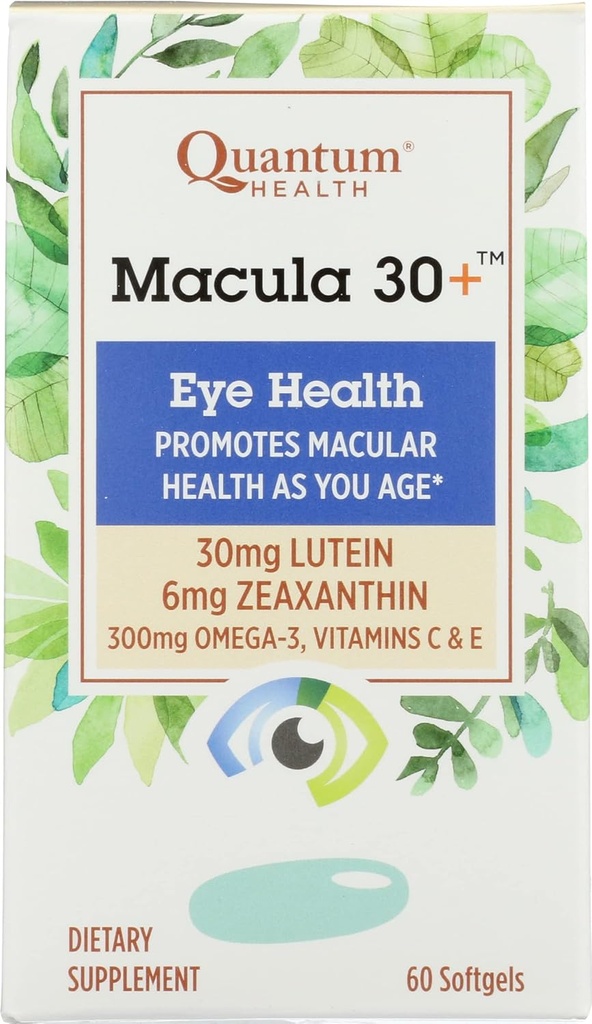 量子健康Macula 30+眼部健康,60软胶(包1)