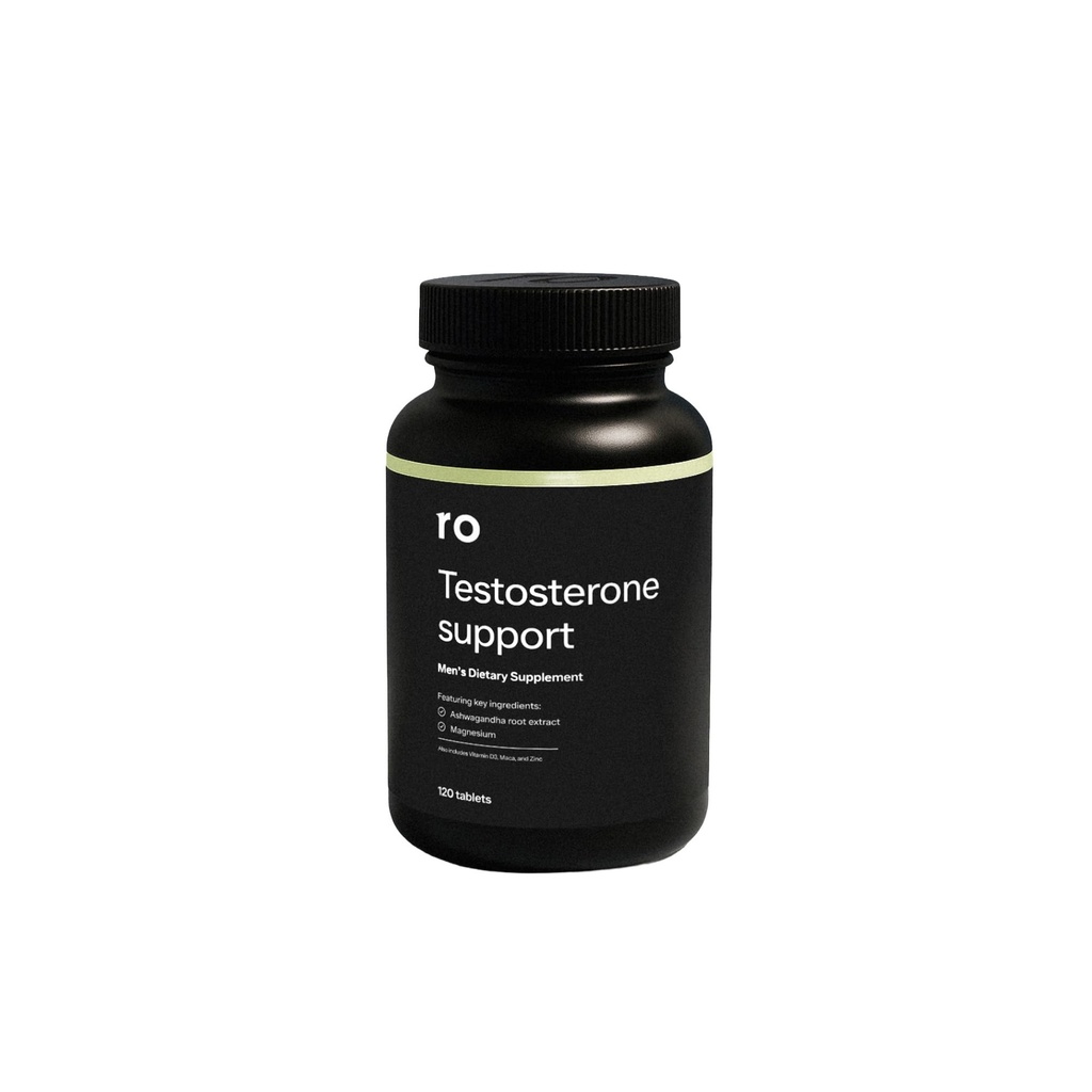 Ro Testosterone 支持男性 + 每日营养补充剂 与 Ashwagandha 支持健康睾丸酮水平和镁促进肌肉健康 + = 120片