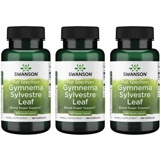 Swanson 完整光谱 Gymnema Sylvestre 叶片 - 传统 Ayurvedic 草药 - (100 Capsules) 3 Pack