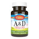 Carlson - A & D, 25000 IU(7500 mcg RAE) 维生素A,1000 IU(25 mcg) 维生素D,视觉支持,皮肤健康,100软胶