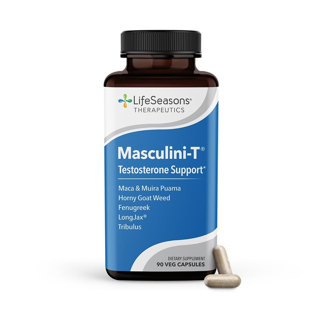 LifeSeasons Masculini-T - 睾丸激素支持补充 - 增强性能和运动性能的心理和生理方面 - 支持正常的Erectile功能 - 改进Libido - 90卡普尔
