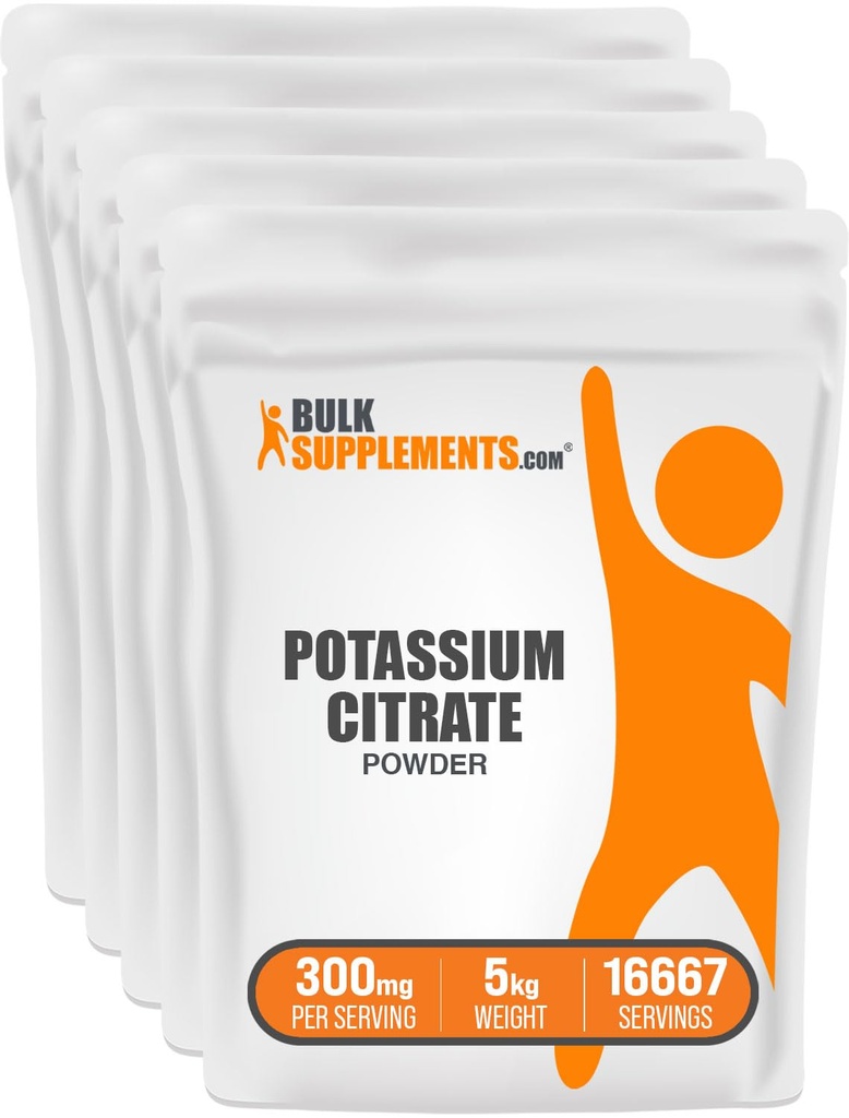bulk Assupports.com 酸盐粉 - 用于水力支持,矿物补充,99mg 钾 - 无胶质,每服300mg, 1kg(2.2磅)(包5)