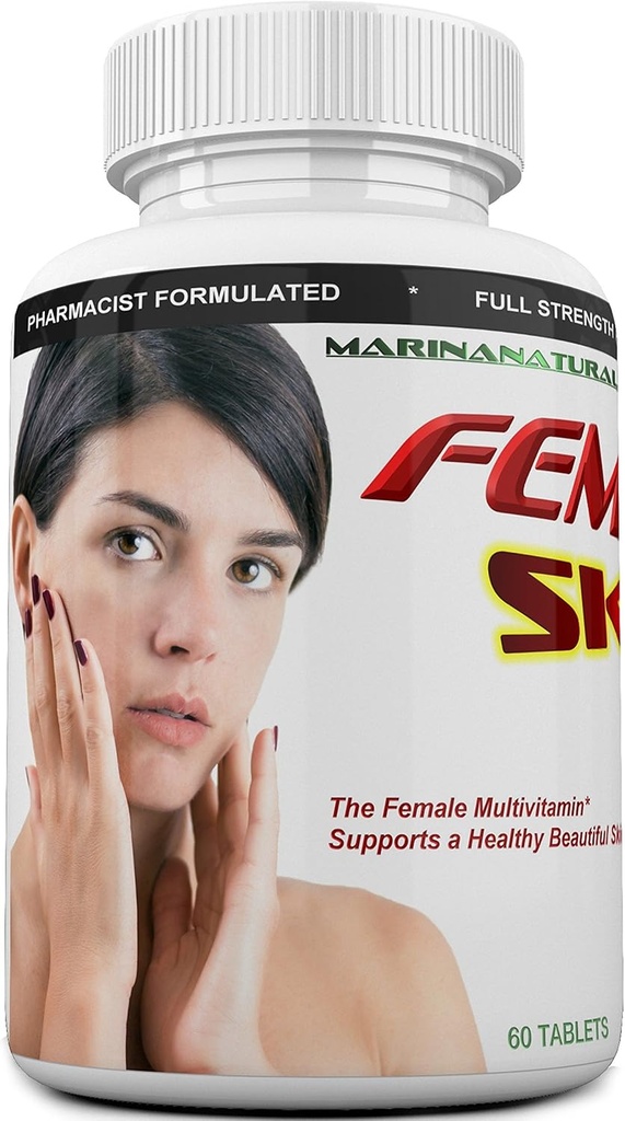 FEMVIT 皮肤多维特敏、多矿和草皮提取物 抗衰老、抗皱与科拉根、Hyaluronic Acid和Biotin。