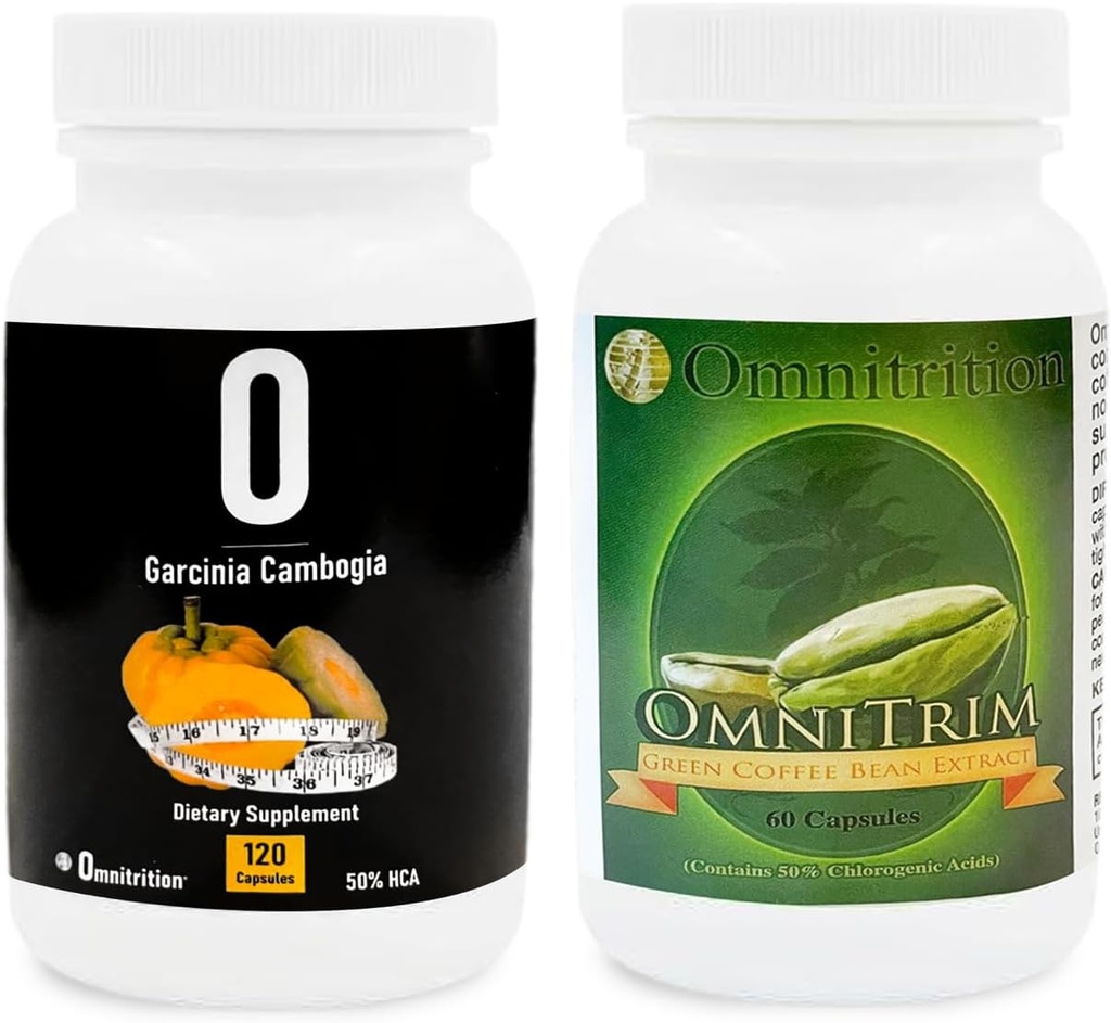 氧化剂补充剂 Kit: 绿色咖啡豆提取剂(60 Capsules)和 Garcinia Cambogia(120 Veggie Capsules) 抗氧化剂-Rich 生命性 → 纯配方,无添加剂