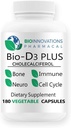 Bio-D3 Plus Boron Vitamin K2 镁和锌-支持心血管神经肌肉 Bone Teeth Gums Immune 健康组织 修复平衡激素代谢 180 Vegan 盖