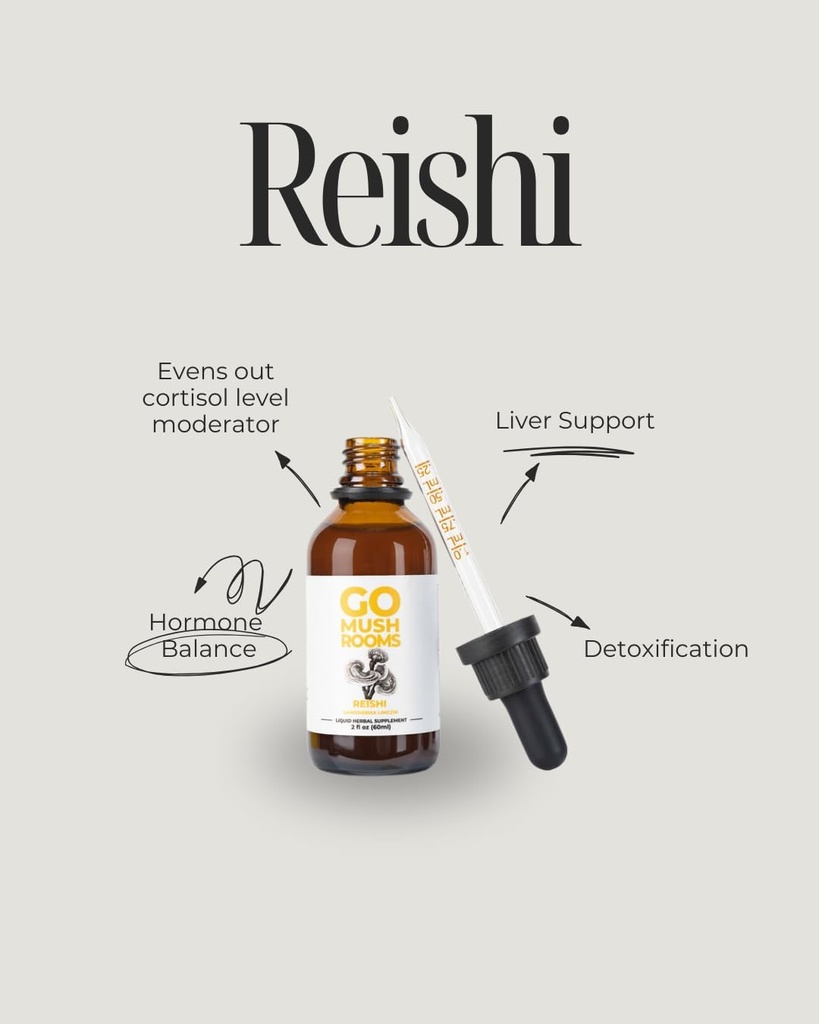 Reishi蘑菇丁香补充剂 -- -- 支持休息和放松的双重提取水果体 -- -- 2 fl oz(60架)*