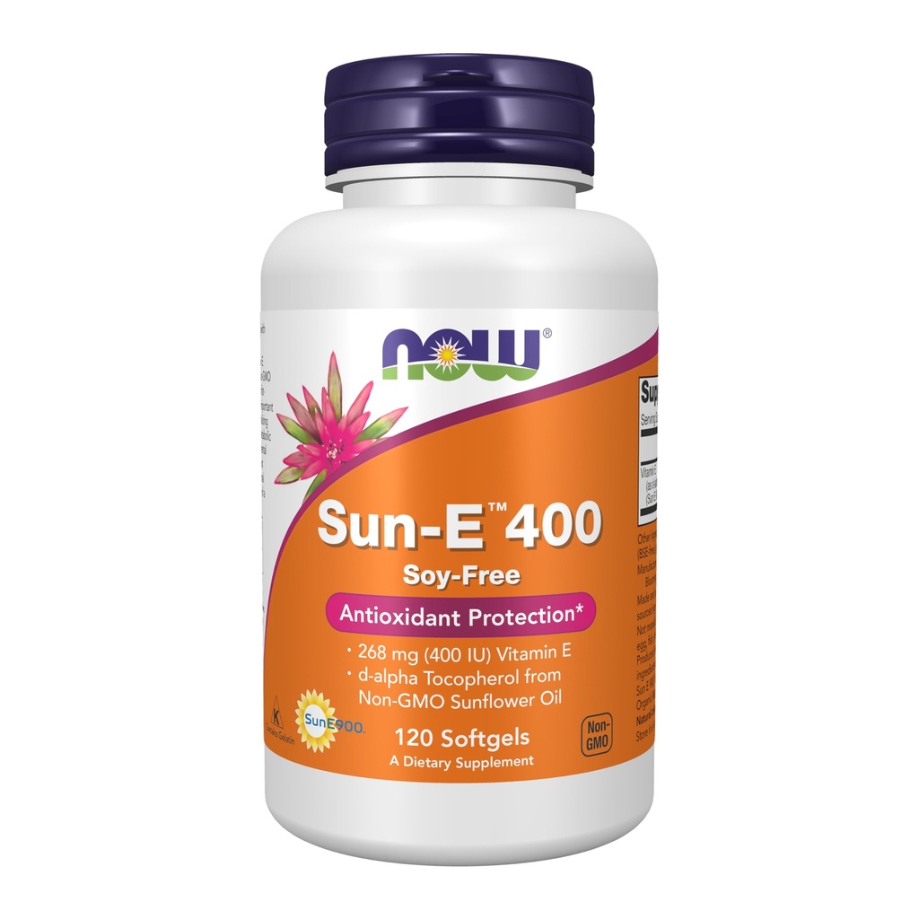 Now Foods Supplements, Sun-ETM 400 IU 配有来自非GMO葵花油的d-α Tocopherol,120软胶