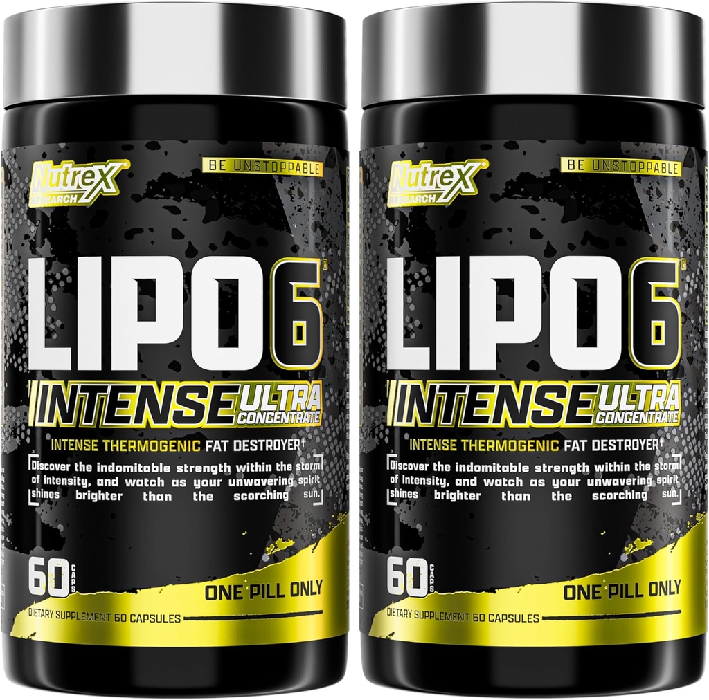 Nutrex Research Lipo6 Black Intense 超强集中热力倍脂燃烧器,供男女使用。