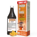 EMULSION DE ESCOCIA Cod Liver Oil,《饮食补充》,维生素A、B1、D和E,《免疫系统支助》,Orange Flavor(15.3 Fl Oz/Pack of 1)