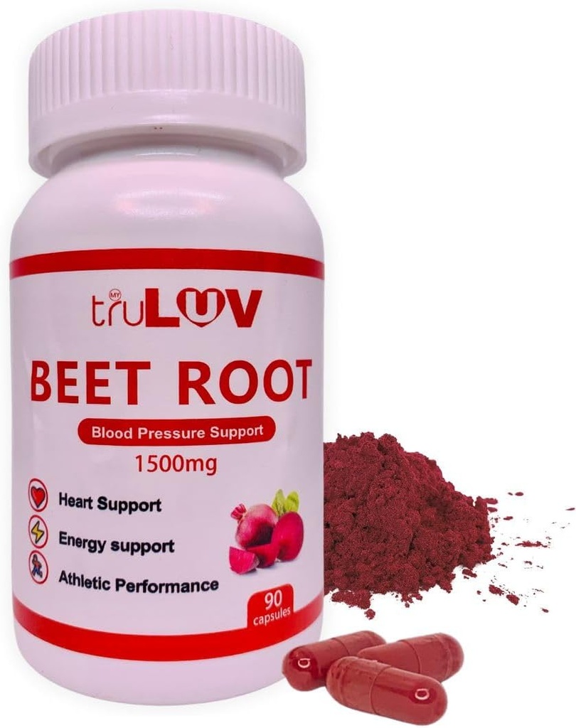 Beet Root Capsules 1500mg, 90 Counter – 支持健康