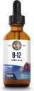 KAL B12 1000 mcg DropIns,高吸附液 B12 维生素,代谢性健康能量补充,心脏健康,神经,红血细胞支持,天然葡萄火焰 B12 滴,196 服务,2oz